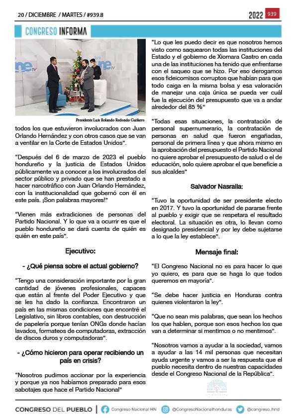 Presidente Redondo en Foro UNE TV